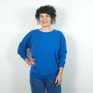 Jungmaven Bonfire taglan sweatshirt in Galaxy Blue